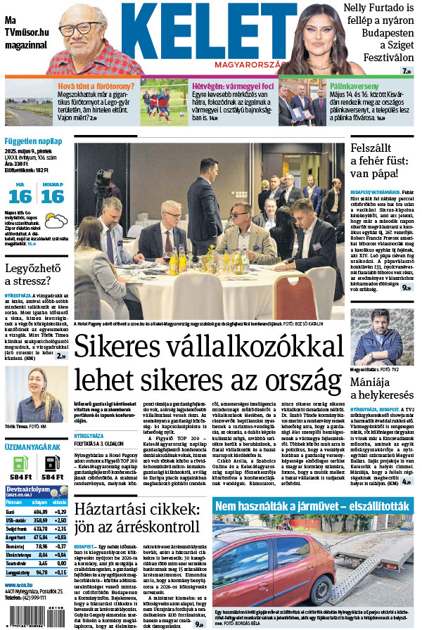 Lapszám: 2025.05.09. + MELLÉKLET