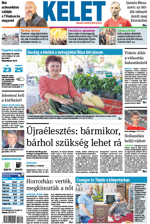 Lapszám: 2025.06.20. + MELLÉKLET