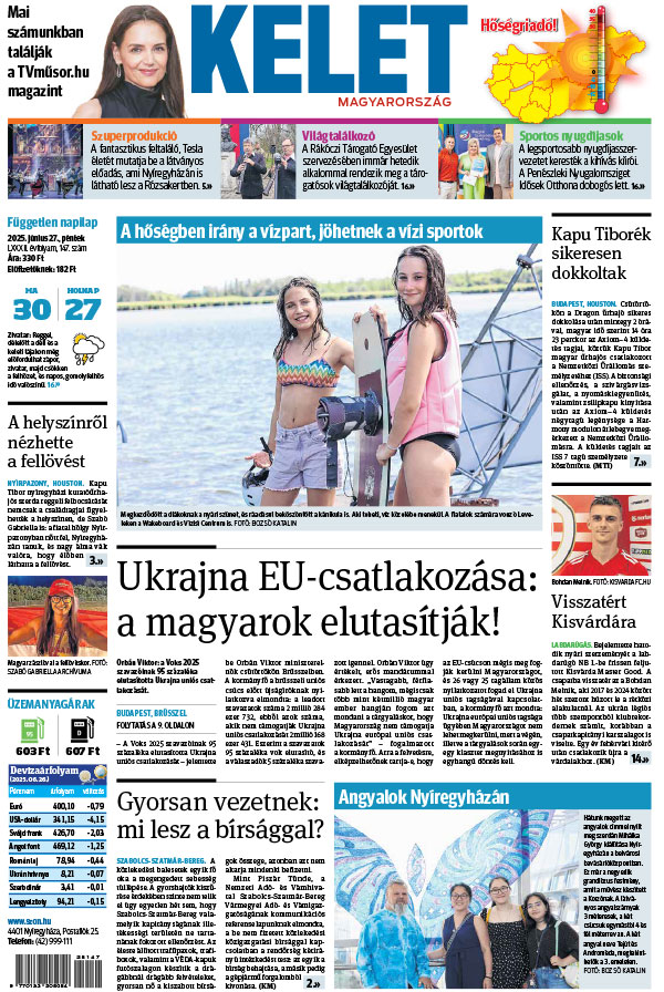 Lapszám: 2025.06.27. + MELLÉKLET
