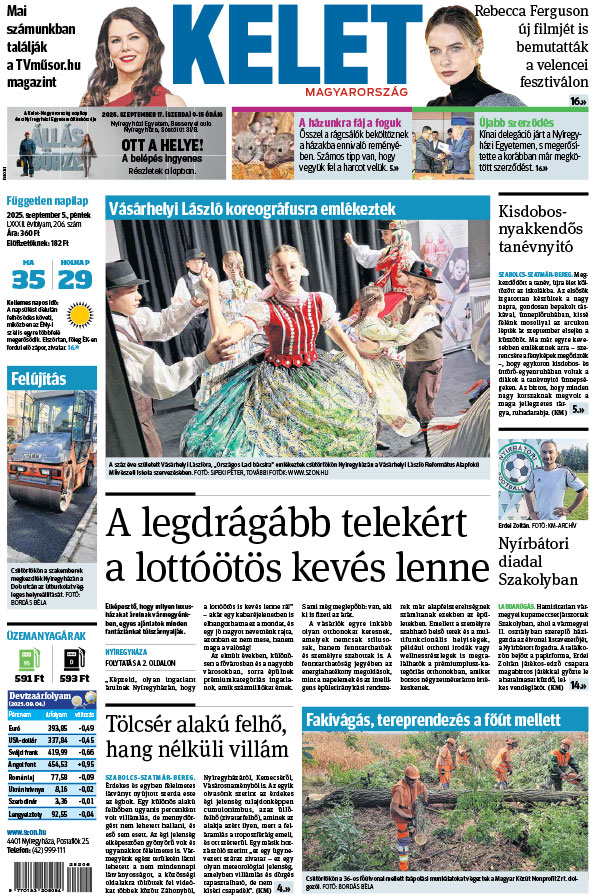 Lapszám: 2025.09.05. + MELLÉKLET