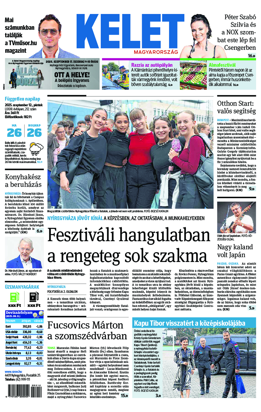 Lapszám: 2025.09.12. + MELLÉKLET