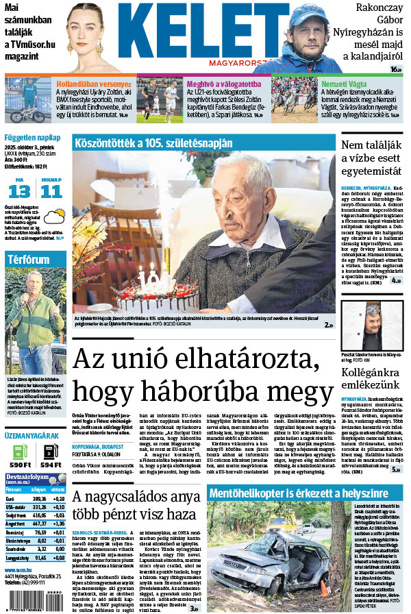 Lapszám: 2025.10.03. + MELLÉKLET
