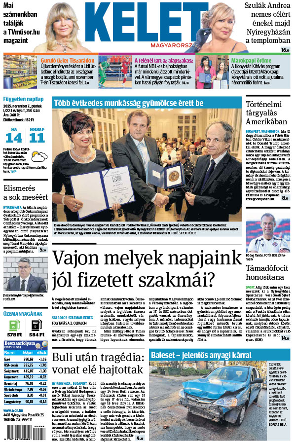 Lapszám: 2025.11.07. + MELLÉKLET