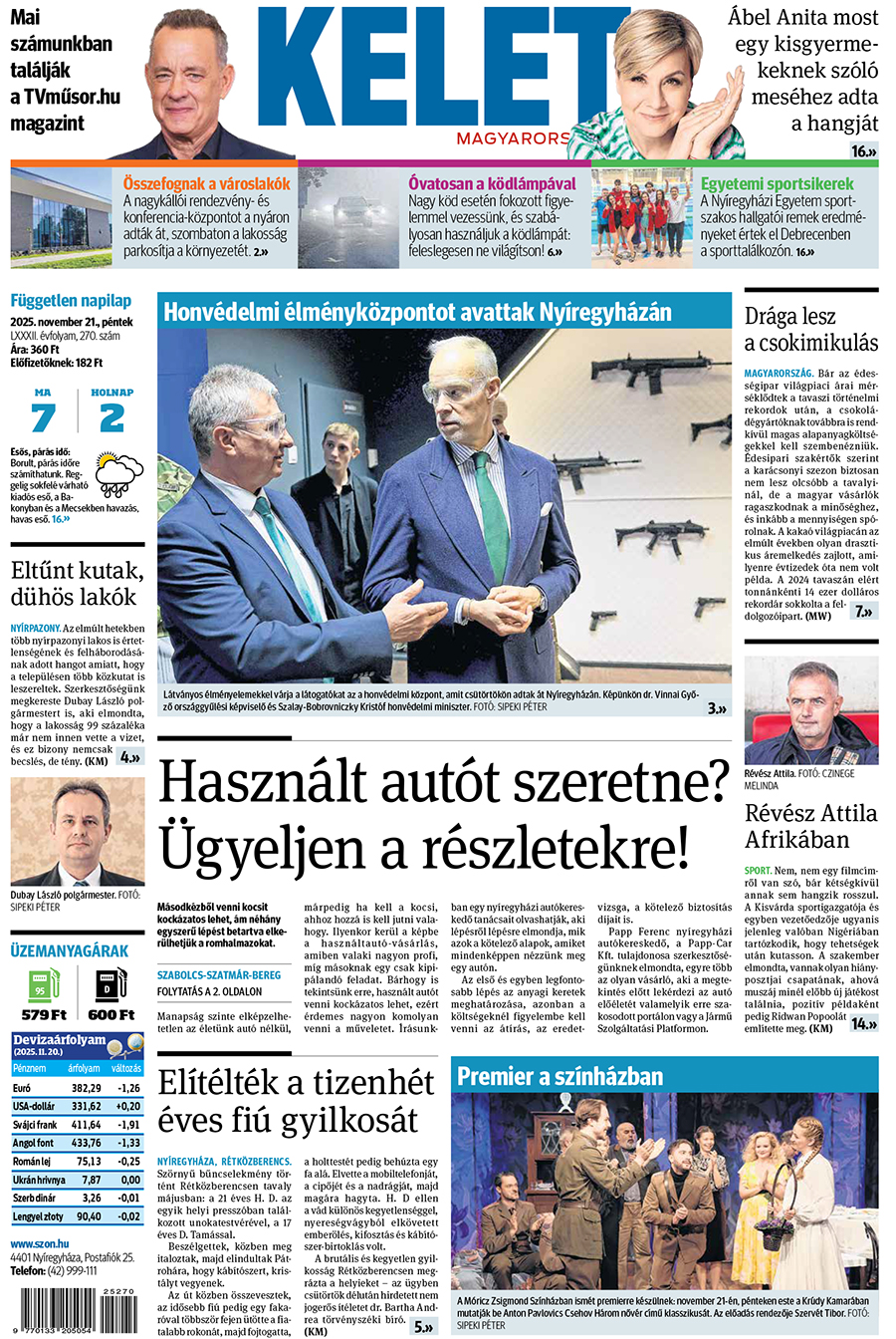 Lapszám: 2025.11.21. + MELLÉKLET