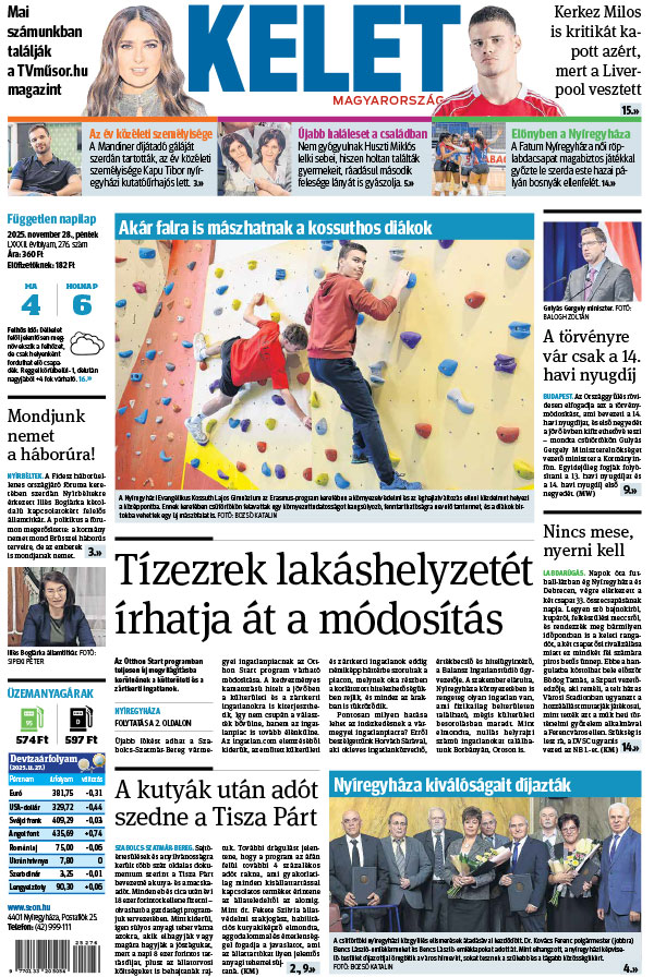 Lapszám: 2025.11.28. + MELLÉKLET