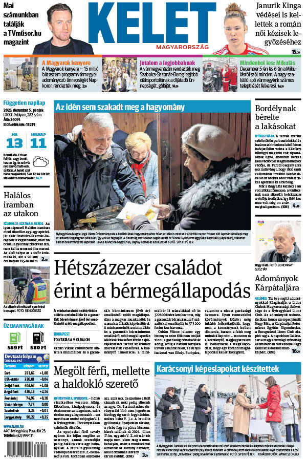 Lapszám: 2025.12.05. + MELLÉKLET