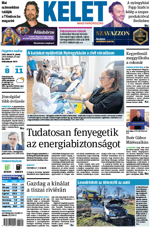Lapszám: 2026. 02. 27. + MELLÉKLET