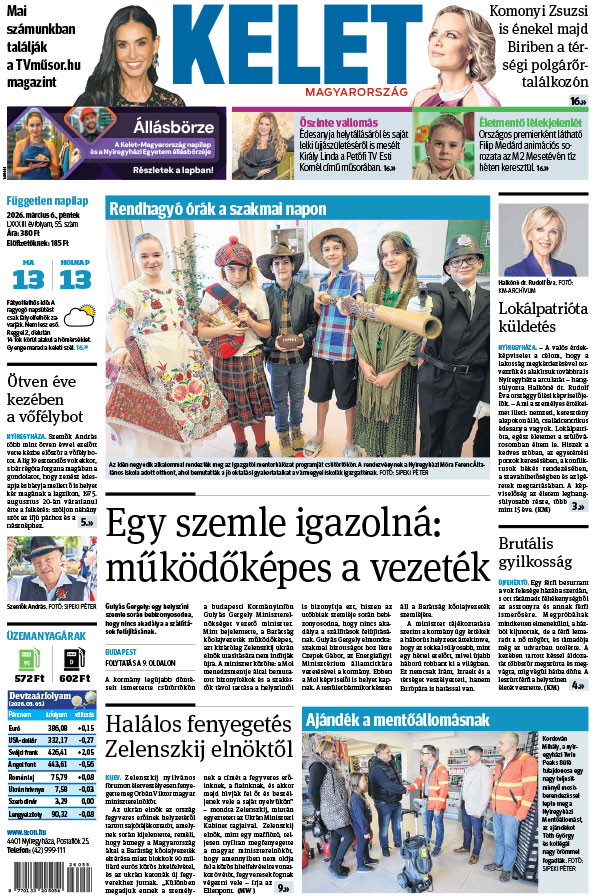 Lapszám: 2026. 03. 06. + MELLÉKLET