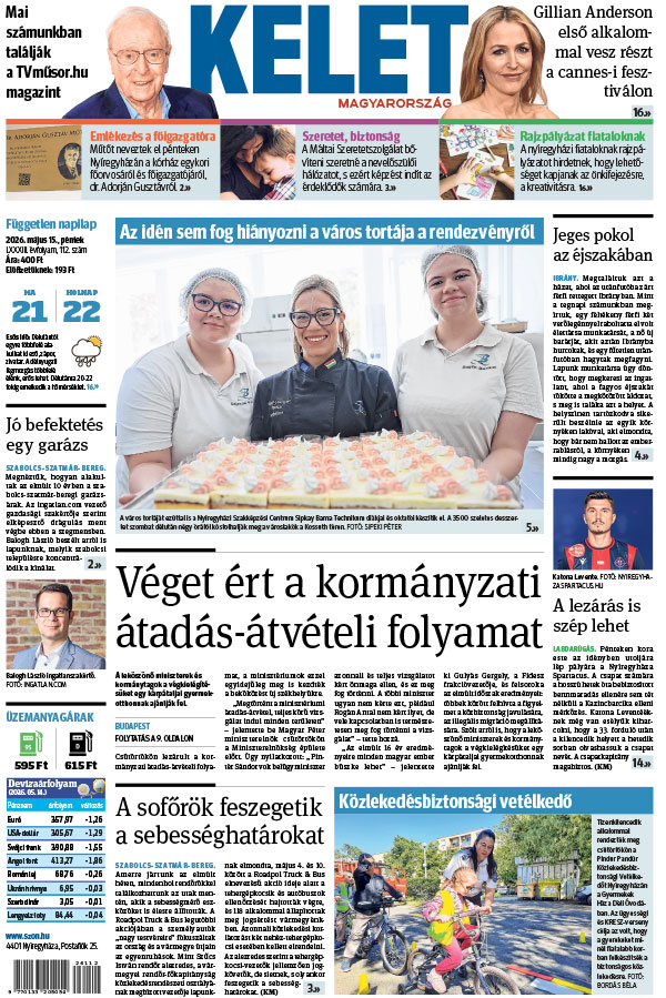 Lapszám: 2026. 05. 15. + MELLÉKLET