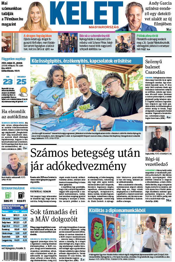 Lapszám: 2026. 05. 22. + MELLÉKLET
