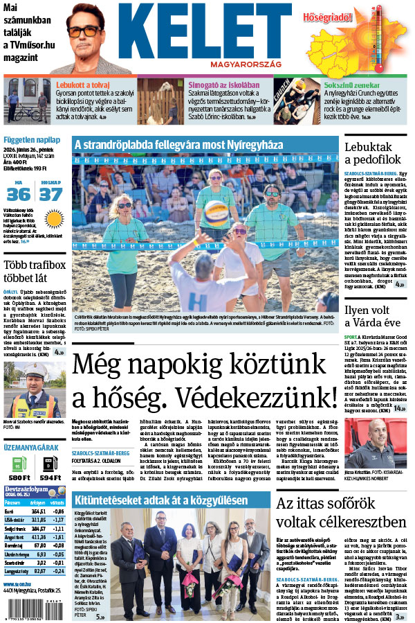 Lapszám: 2026. 06. 26. + MELLÉKLET