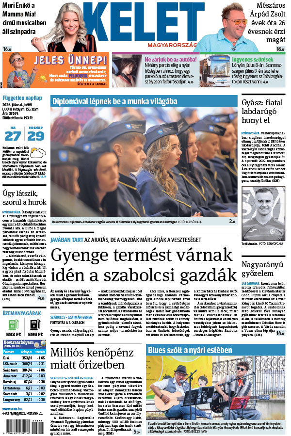 Lapszám: 2026. 07. 06. + MELLÉKLET