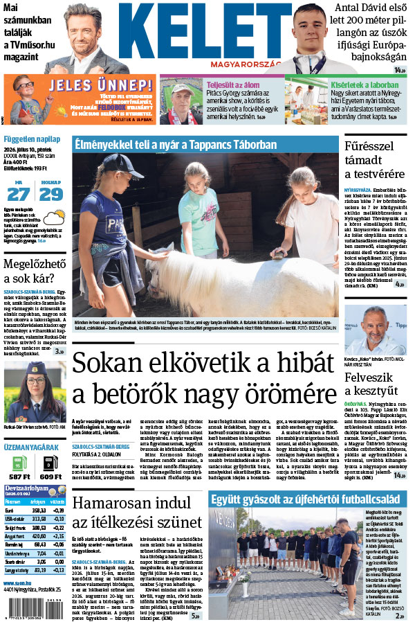 Lapszám: 2026. 07. 10.