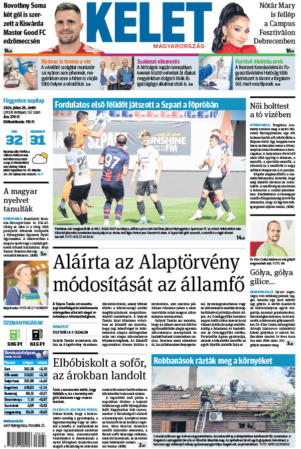 Lapszám: 2026. 07. 20.